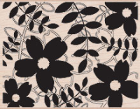 Designblock Flower Outline Leaf Pattern