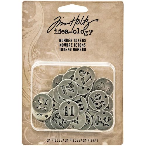Tim Holtz Tokens - Number Charms
