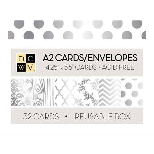 Box of Cards - White W/Silver Foil