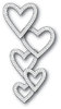 Stanzschablone Classic Double Stitched Heart Rings