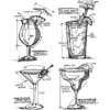 Cocktails Blueprint (Cling Set)