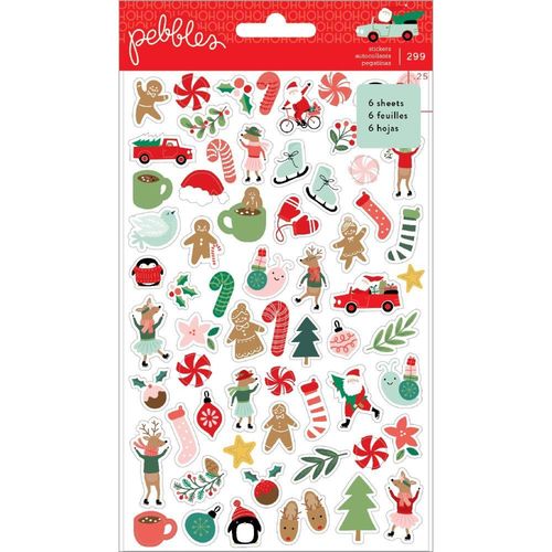 Merry Little Christmas Mini Sticker Book  w/Gold Foil Accents