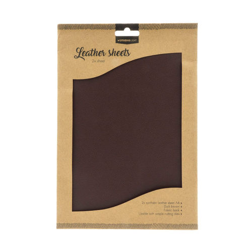 Fake Leather Sheets Nr. 03 - dunkelbraun