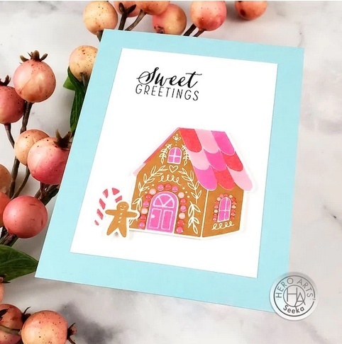 Clear Stamp & Die Combo - Color Layering Gingerbread House