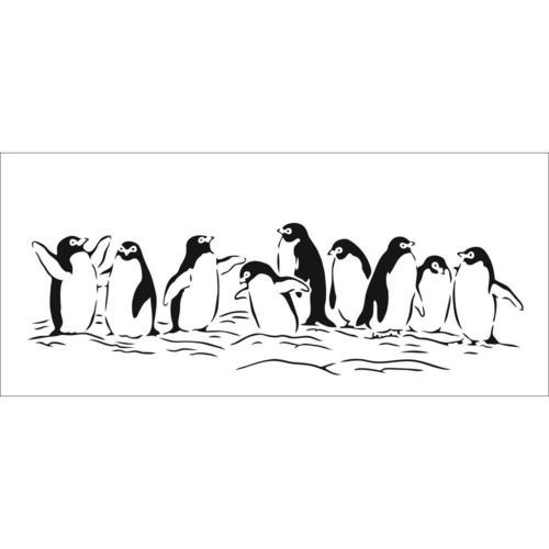 Schablone Penguins 6"x9" (Slimline)