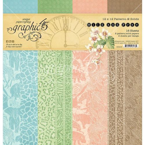 Wild & Free Solids & Patterns Collection Pack 12"X12"