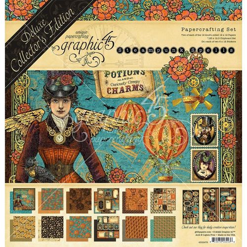 Graphic 45 Deluxe Collector's Edition Pack 12"X12" - Steampunk Spells