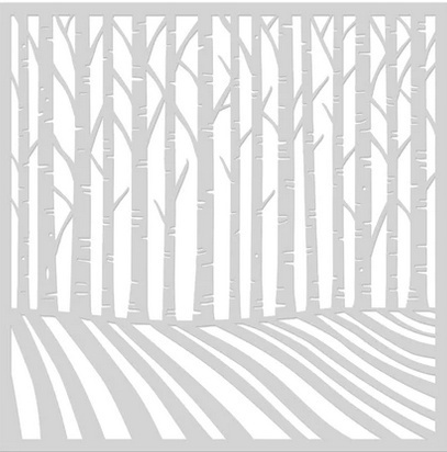 Schablone Birch Trees 6"x6"