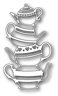 Stanzschablone Teapot Stack
