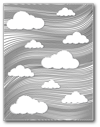 Stanzschablone Breezy Clouds Detail Plate