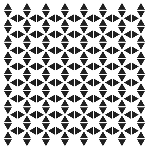 Schablone Tribal Triangles 6" x 6"