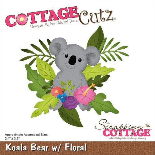 Stanzschablone Koala Bear W/Floral