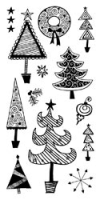 Clear Set - Festive Holiday Doodles