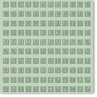 Light Green Alphabet Tiles