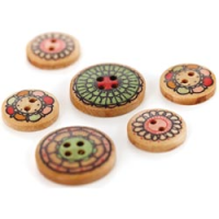 Paper Cottage Wooden Buttons