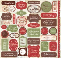 Christmas Baking Stickers 12x12