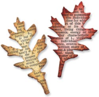 Sizzix Movers & Shaper Magnetic Die - Tim Holtz Tattered Leaves
