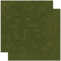 Textured Cardstock Flourish - Olive