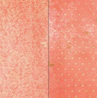Vintage Cardstock Double Dot -Coral
