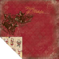 Papier Father Christmas - Sleigh