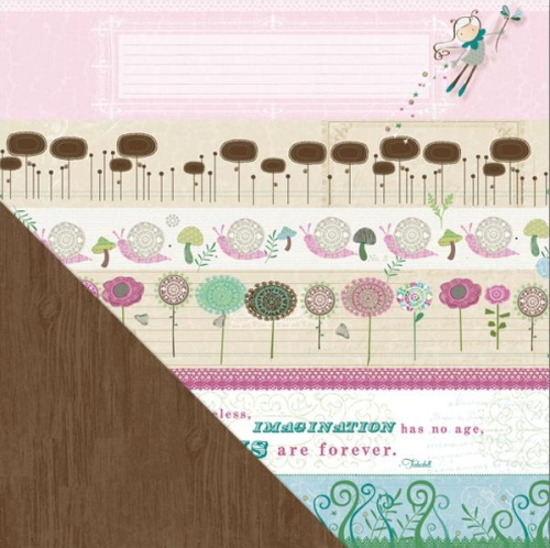 Papier Fern & Forest Girl - Blooming Bands/Brown Woodgrain