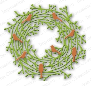 Stanzschablone Leafy Wreath