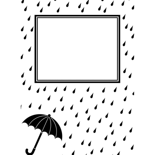 Prägeschablone Rain & Umbrella