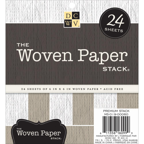 Woven Double-Sided Cardstock Paper Stack 6"X6"