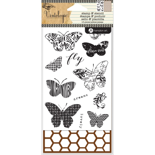 Clear Stamp & Stencil - Butterflies