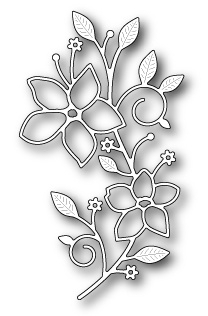 Stanzschablone Vignette Floral Branch