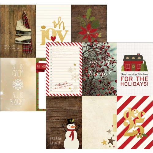 Papier Cozy Christmas Journaling Cards Vertical 4" x 6"