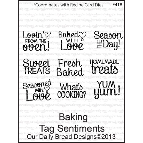 Clear - Baking Tag Sentiments