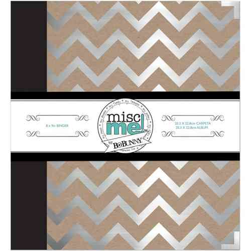 Misc Me Binder Life Journal 8"X9" silver