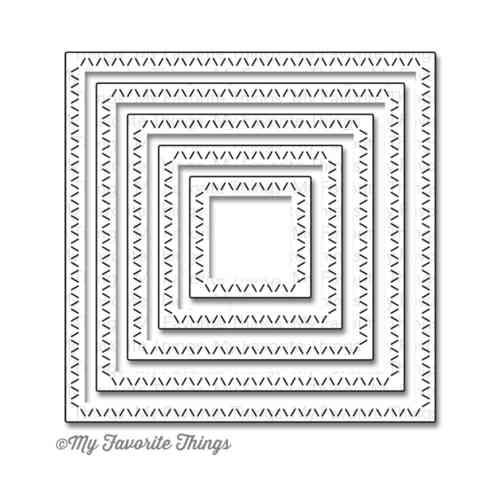 Stanzschablone - Zig Zag Stitched Squares