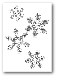 Stanzschablone Stitched Snowflake Cutouts