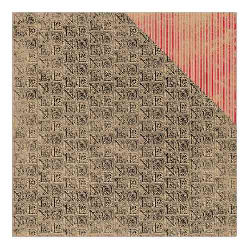 Papier Tidings - Noel Letters/Red & Kraft Stripe