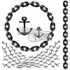 Schablone Nautical Chains 6" x 6"