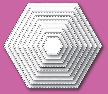 Stanzschablone Stitched Hexagon Layers