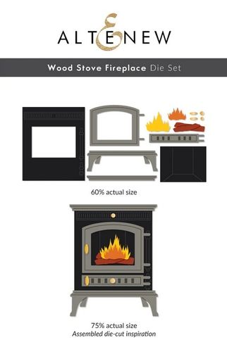 Stanzschablone Wood Stove Fireplace