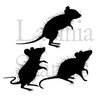 Three Woodland Mice