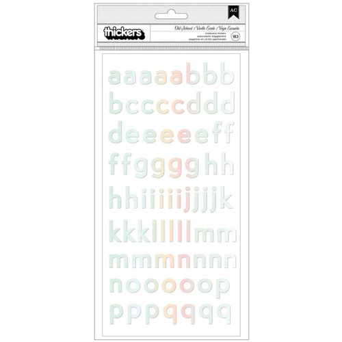Heidi Swapp Old School Thickers Stickers - Alphabet/Chipboard