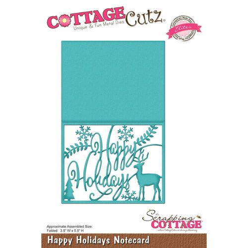 Stanzschablone Happy Holiday Notecard