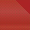 Foiled Dots & Stripes Cardstock - Red/Gold