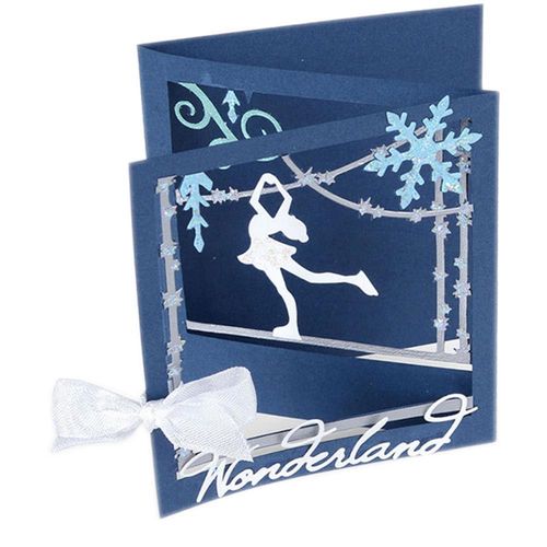 Sizzix Thinlits - Ice Skater Tri-Fold Card