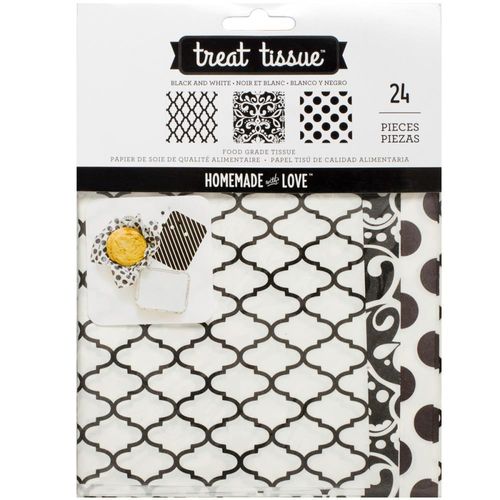 Homemade With Love Food Craft Tissue - Black & White