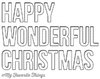 Stanzschablone - Happy Wonderful Christmas