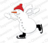 Stanzschablone Snowman Skating