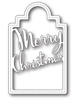 Stanzschablone Merry Christmas Tag