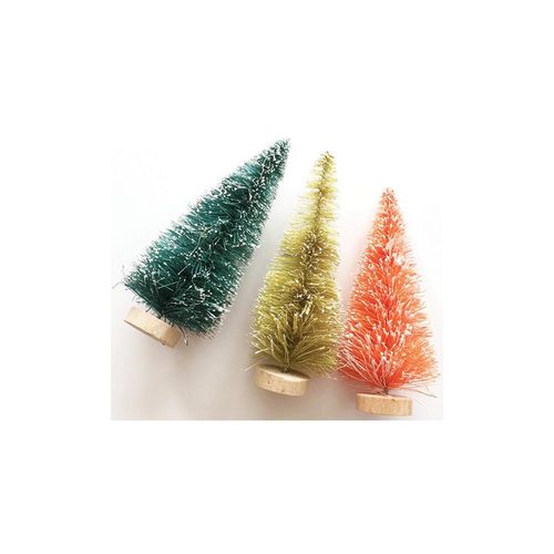 Merry & Bright Bottle Brush Trees 4"