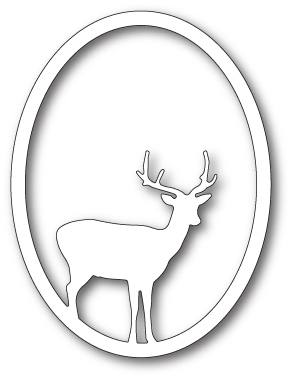 Stanzschablone Single Deer Oval